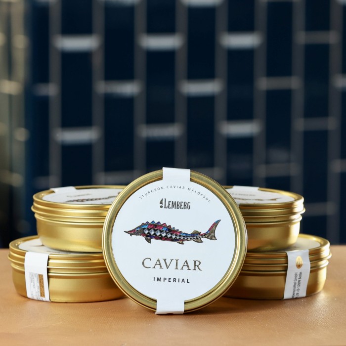 Ікра чорна осетрова Lemberg Caviar, 250 г, з/б (Лемберг)