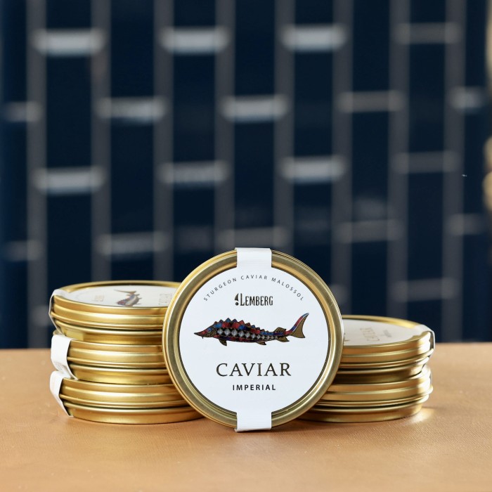 Ікра чорна осетрова Lemberg Caviar, 100 г, з/б (Лемберг)