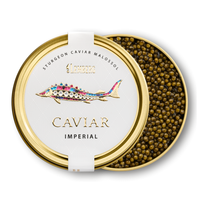 Ікра чорна осетрова Lemberg Caviar, 250 г, з/б (Лемберг)